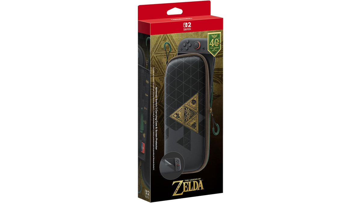 Switch 2 The Legend of Zelda 40th Anniversary Limited Carrying Case with Screen Protector Box Detail