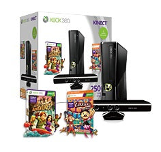 XBox 360 薄版250GB 主機連 Kinect 假日套裝