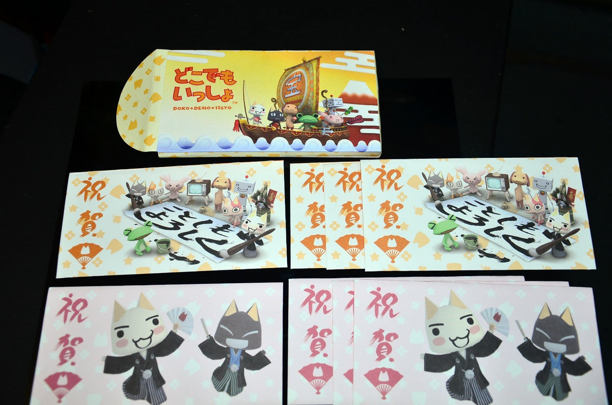 SONY貓 長型利是封連貼紙套裝-1