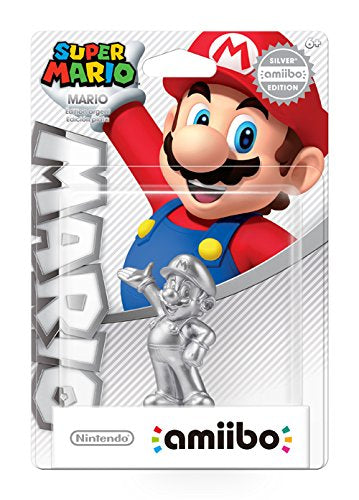 Amiibo NFC Figure: Silver Mario-1