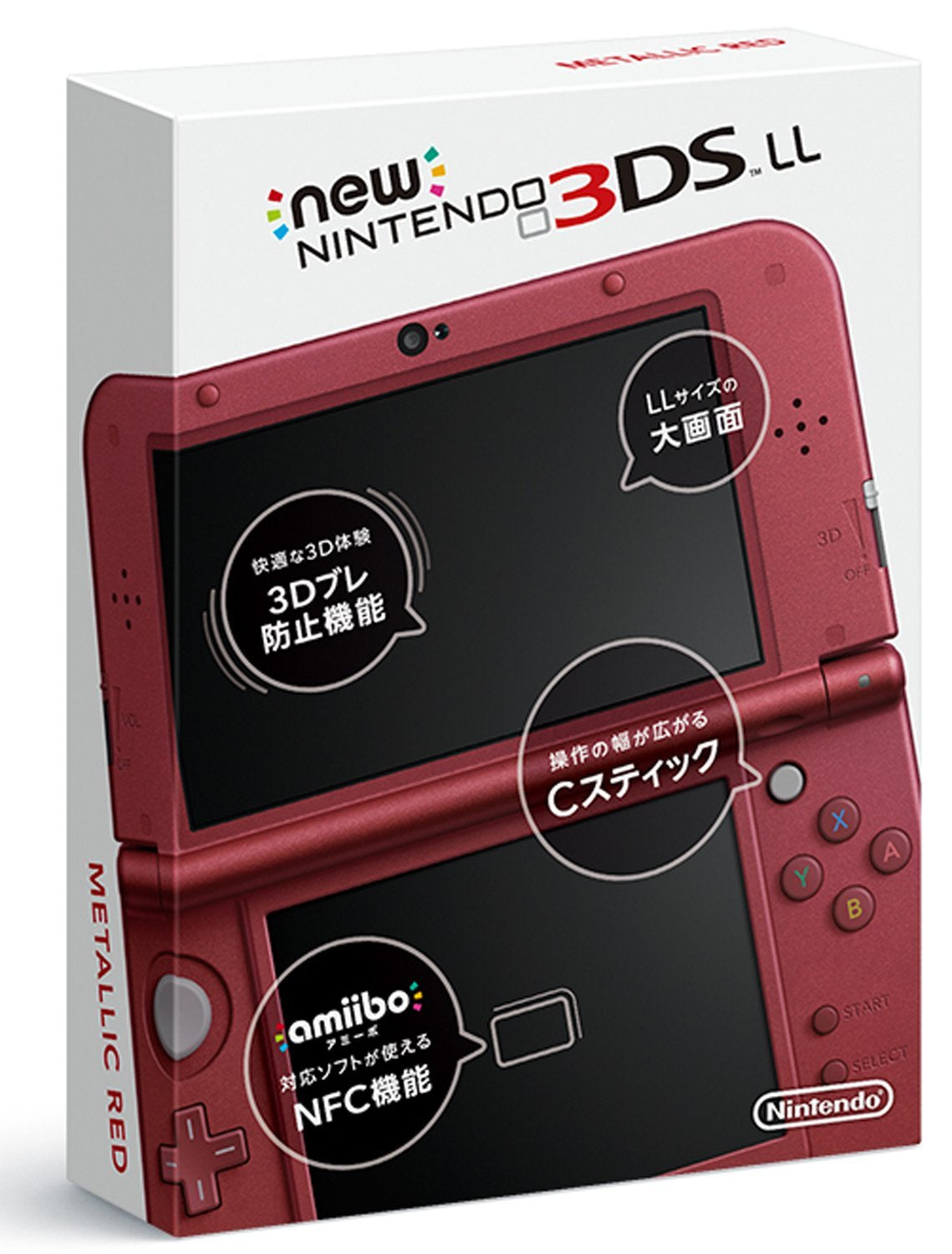 NEW 3DS LL 主機 (金屬紅色)