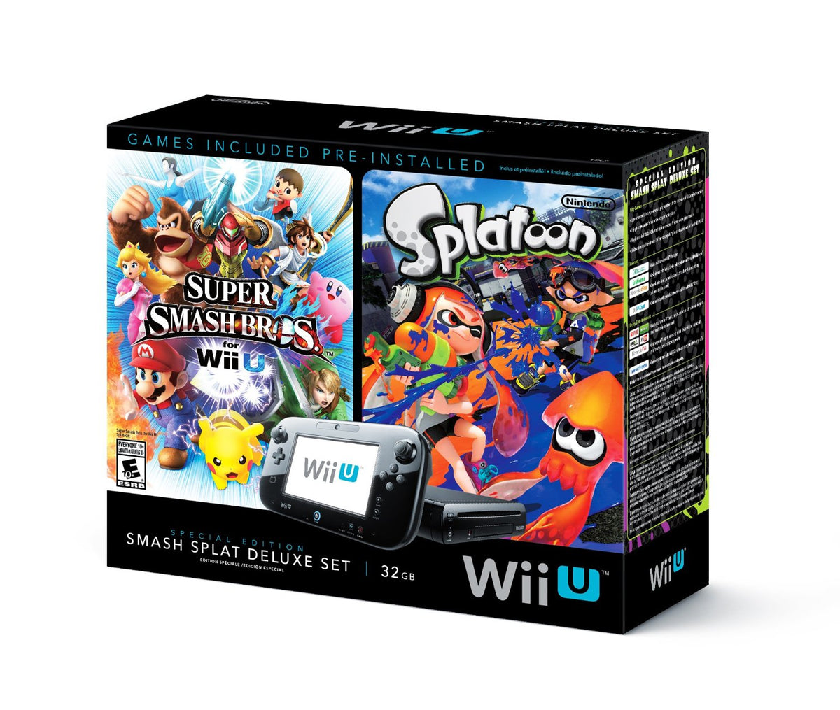 Wii U Smash Splat 連 32GB 美版主機豪華套裝