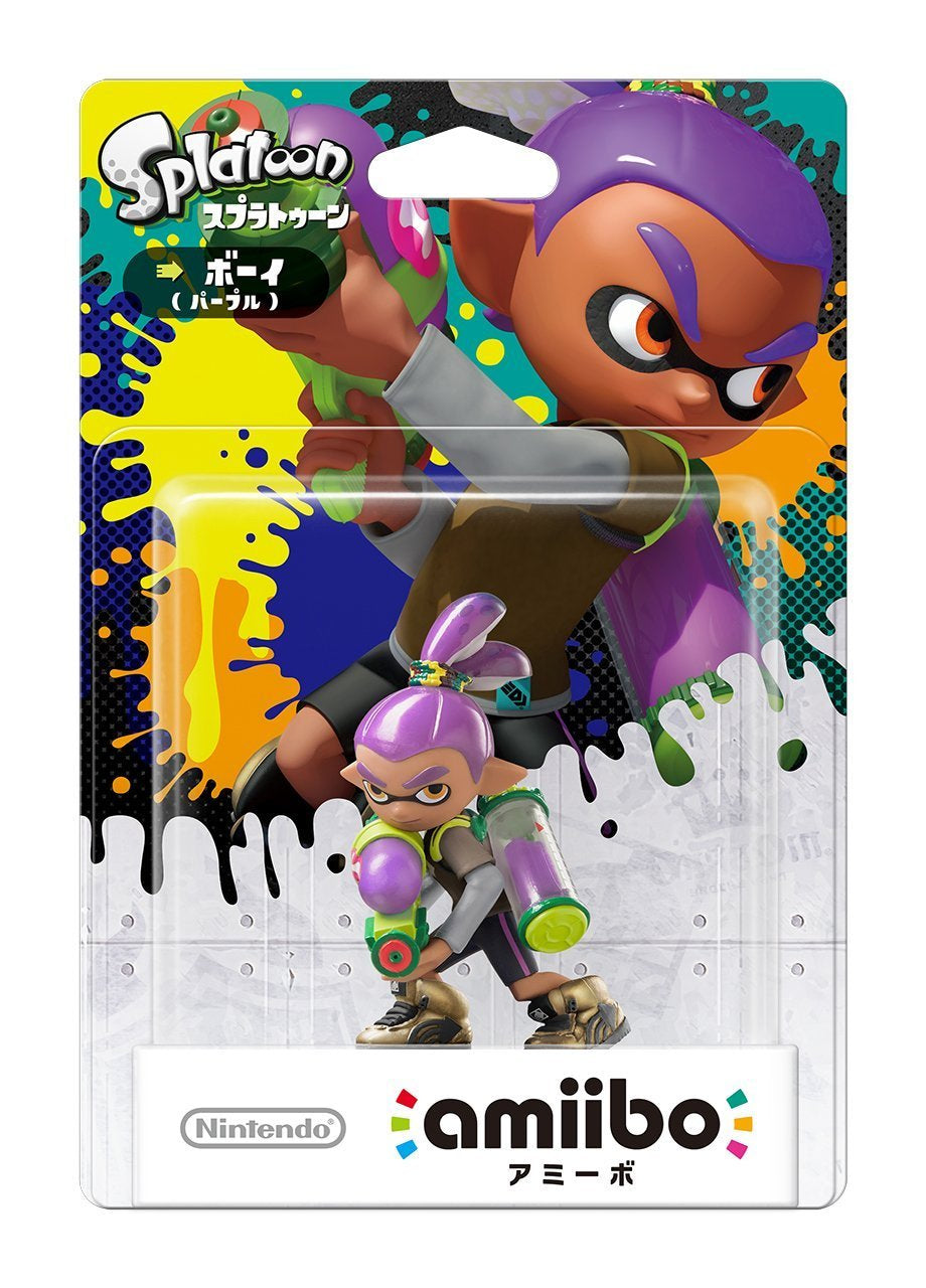 Amiibo NFC Figure: Purple Inking Boy (Splatoon Series)-2