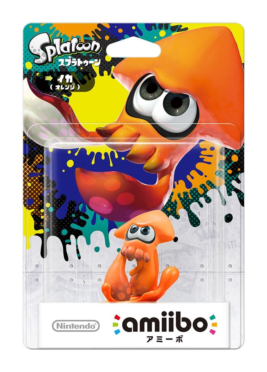 Amiibo NFC Figure: Orange Squid (漆彈大作戰系列)-2