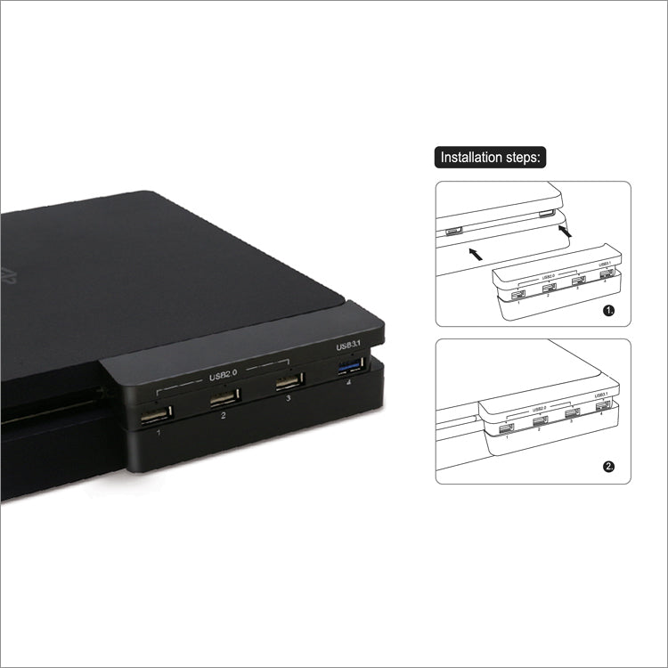 PS4 Slim 主機專用散熱扇 + USB HUB (DOBE)-3
