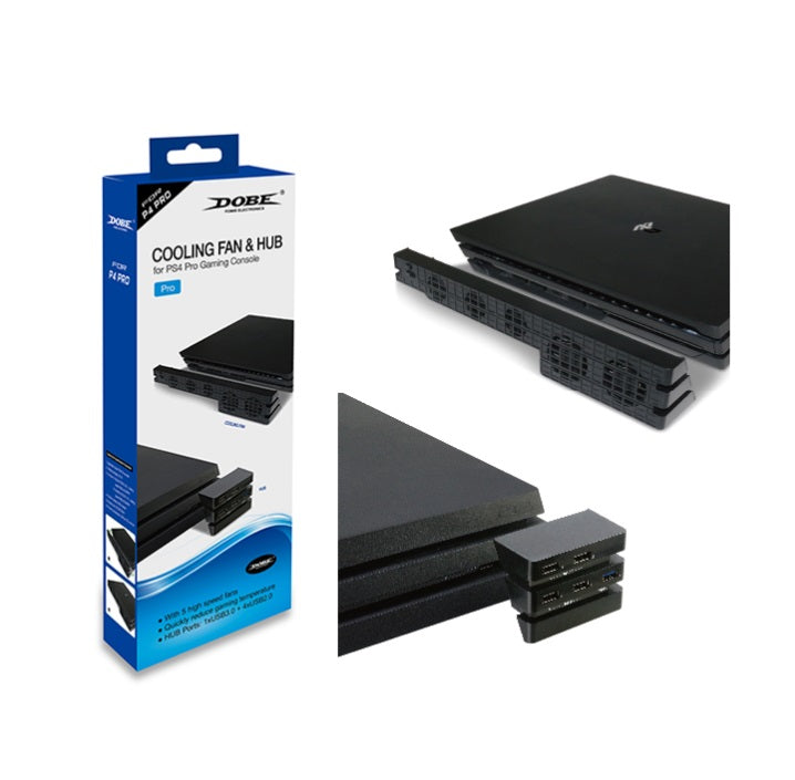 PS4 Pro 主機專用5風扇散熱扇 +USB Hub (DOBE)