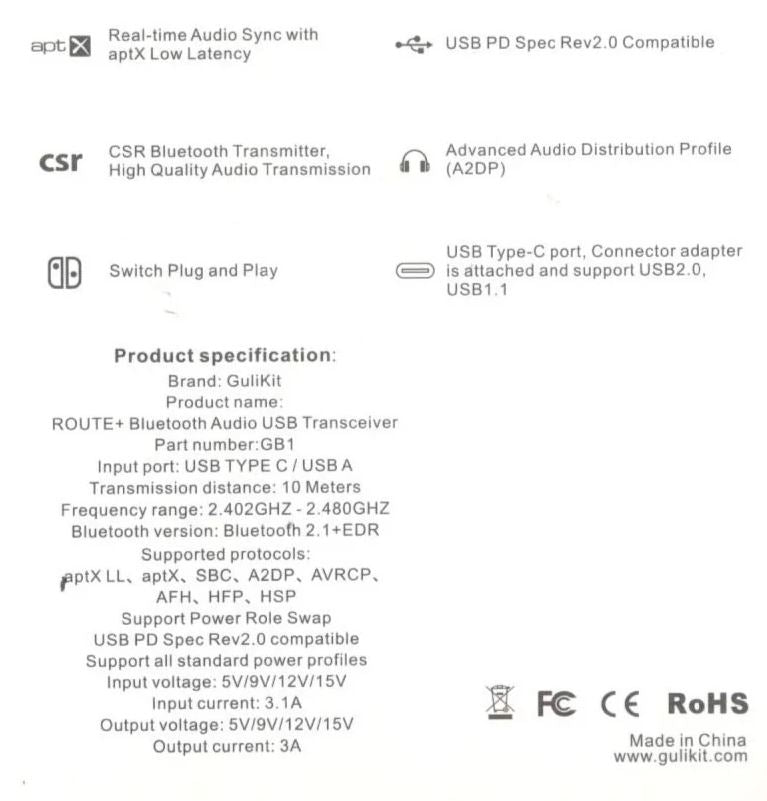 Route Air+ Pro 藍芽耳機接收器