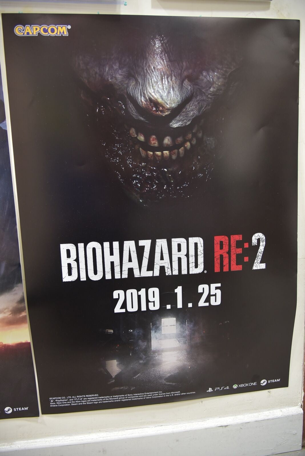 Resident Evil Re 2 limited Official Poster (B)