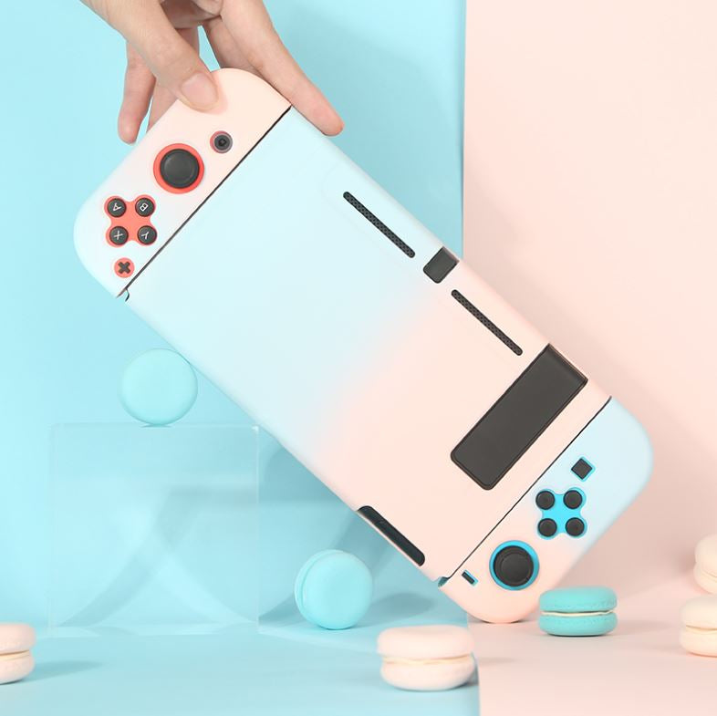 Switch 漸變色分離式親膚保護殼 (紫藍)