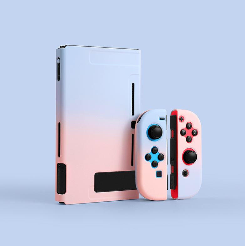 Switch 漸變色分離式親膚保護殼 (藍粉)