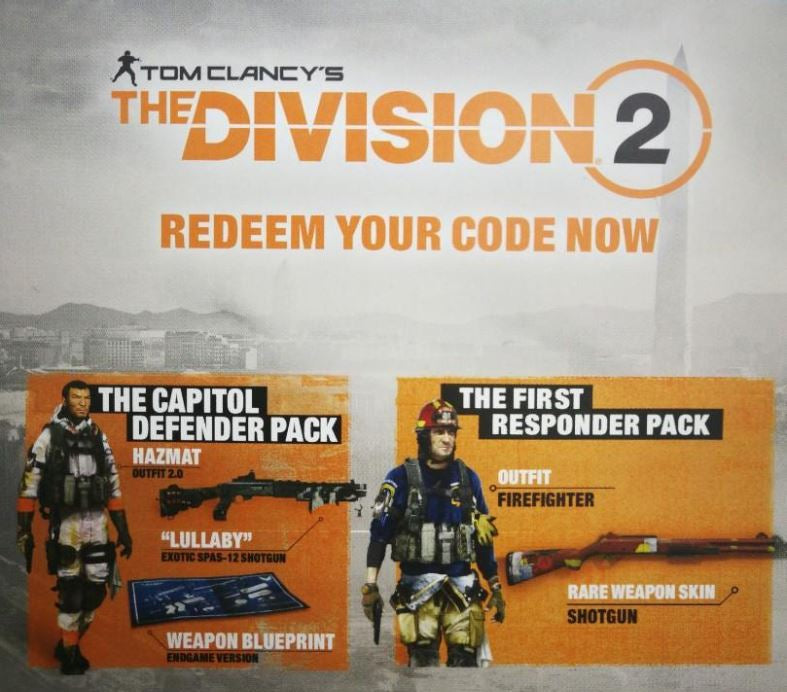 The Division 2 Capitol Defender Pack & First Responder Pack DLC