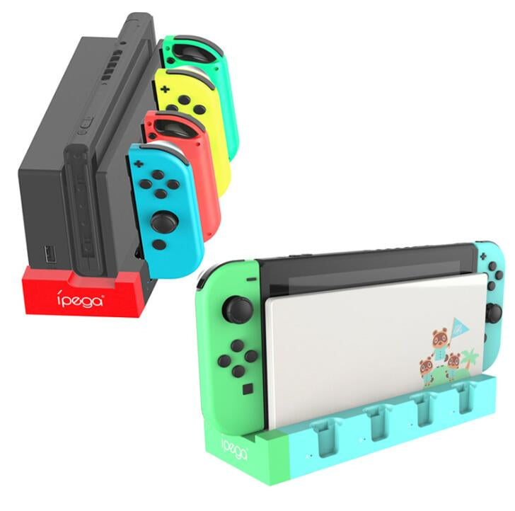 Charger With 4 Slot for Switch (iPEGA, White + Green)-4