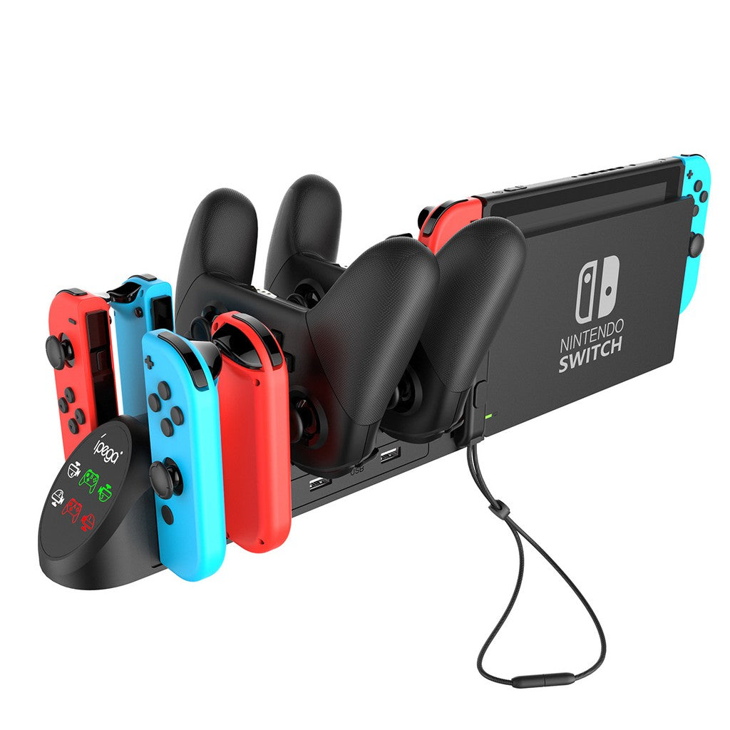 Switch 6合1 多功能充电底座 (iPEGA, 黑色)-1