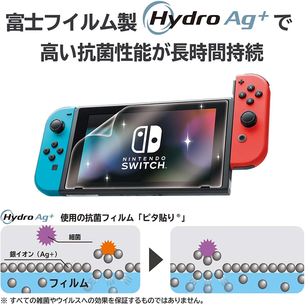 Anti-Bacterial + Fingerprint Screen Guard Film For Switch (HORI)