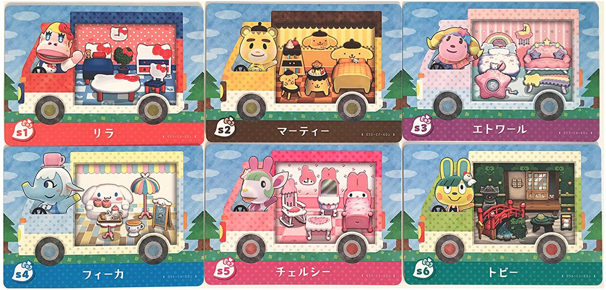 动物之森x Sanrio Characters Amiibo + 咭 (全套6张)
