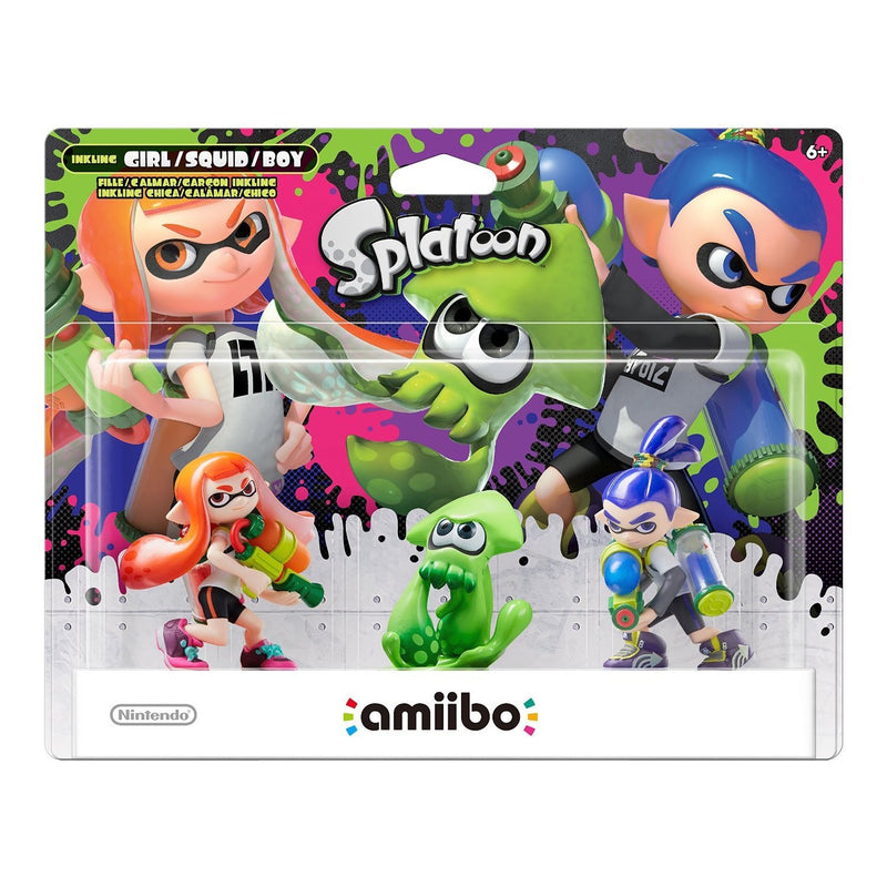 Amiibo: Girl + Green Squid + Boy Triple Pack (Splatoon2)-1