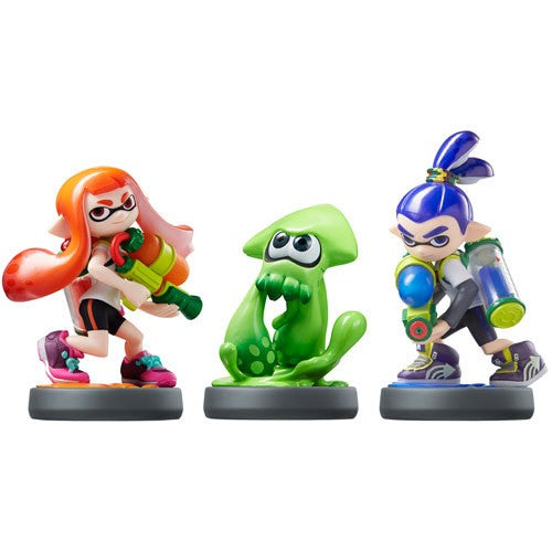 Amiibo: 女孩 + 绿色章鱼 + 男孩 三合一包 (Splatoon2)