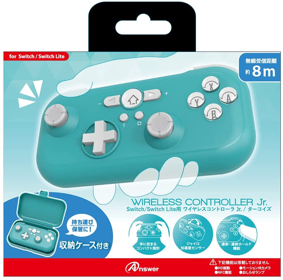 Switch/ Switch Lite用 便攜式無線手掣 Jr. (綠色, Answer)
