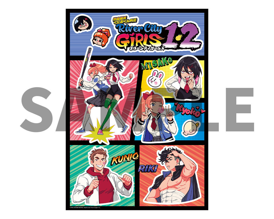 熱血硬派國夫君外傳 熱血少女2 特典原創貼紙