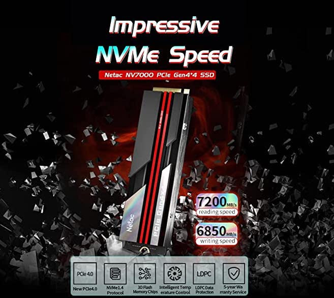 Netac NV7000 PCIe Gen4x4 M.2 2280 SSD (2TB)-4
