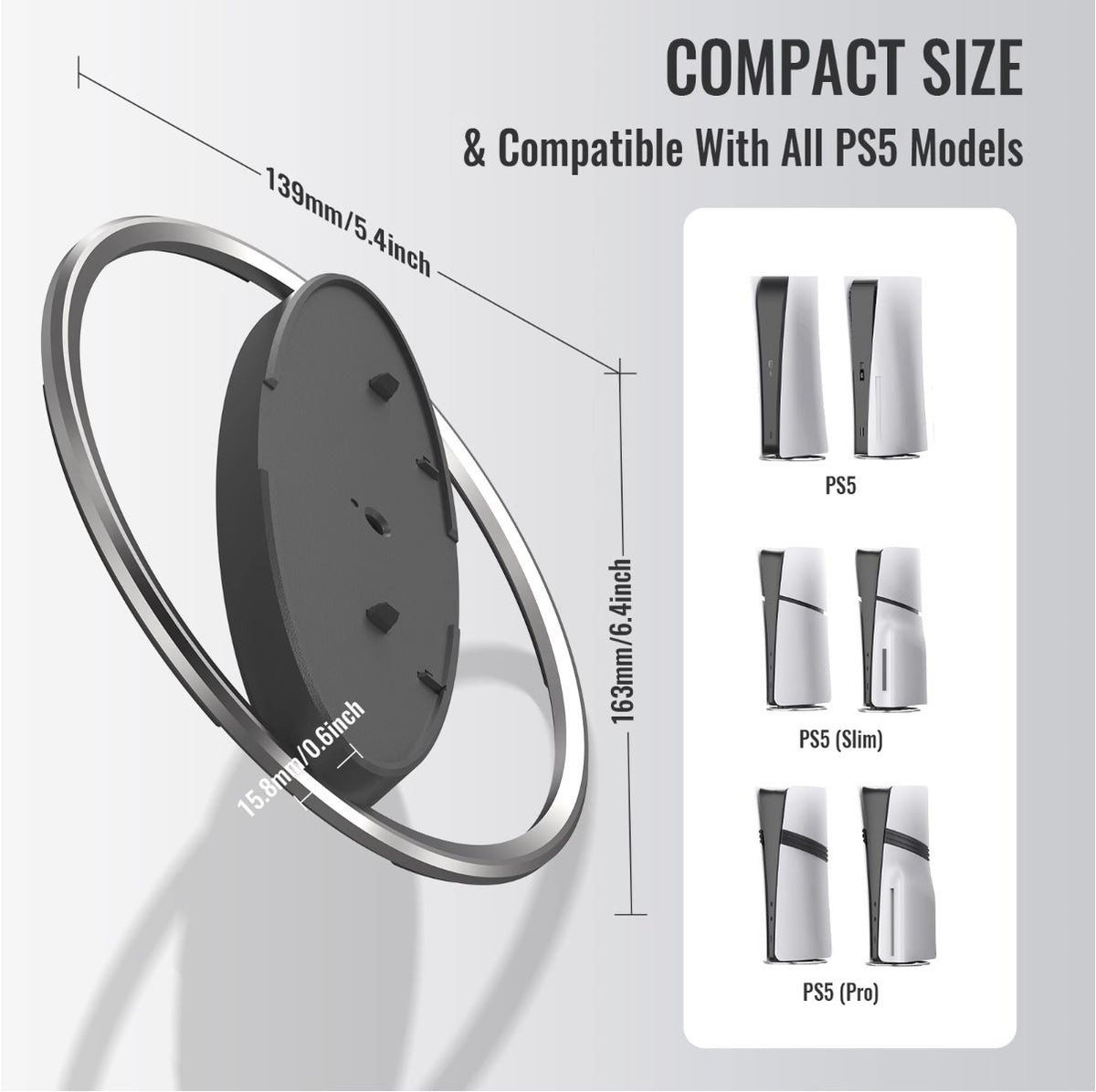 Universal Vertical Stand for PS5 Pro/ Slim-7