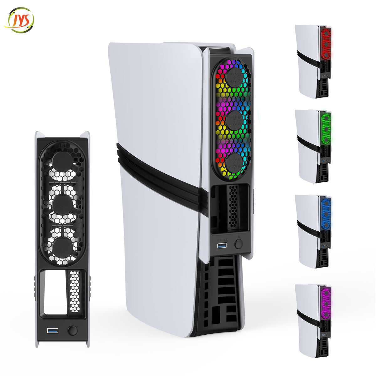 PS5 Pro/ Slim RGB Light Super Wind Cooling Fan (JYS)-4