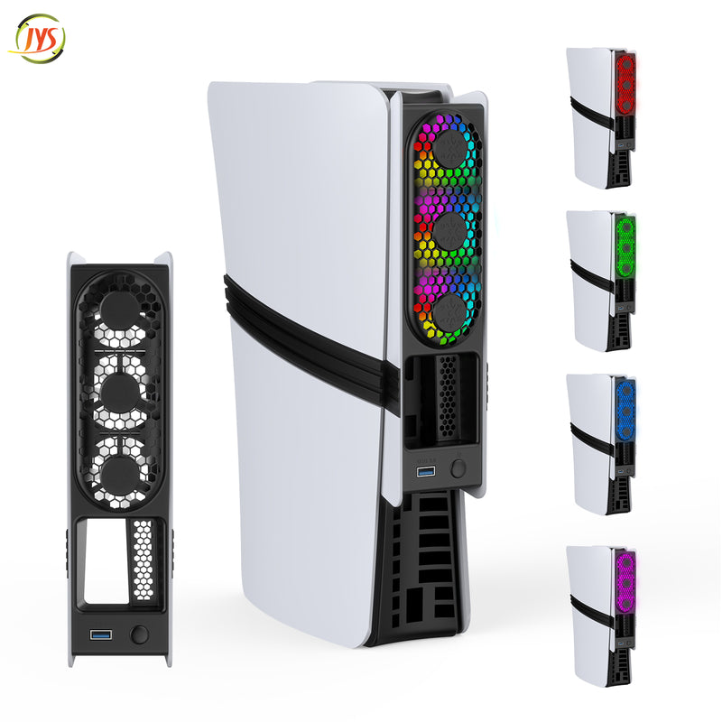 PS5 Pro/ Slim RGB Light Super Wind Cooling Fan (JYS)-4