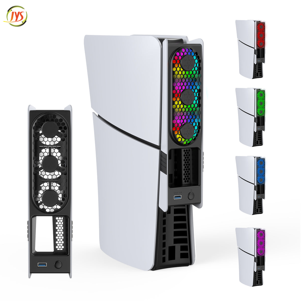 PS5 Pro/ Slim RGB Light Super Wind Cooling Fan (JYS)-3