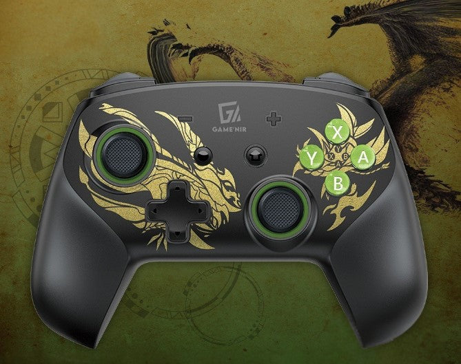 GAME'NIR 第7代 ProX-LEGEND 7Ds Monster Hunter Wilds LED 無線手掣 (荒嶺 綠金)-1