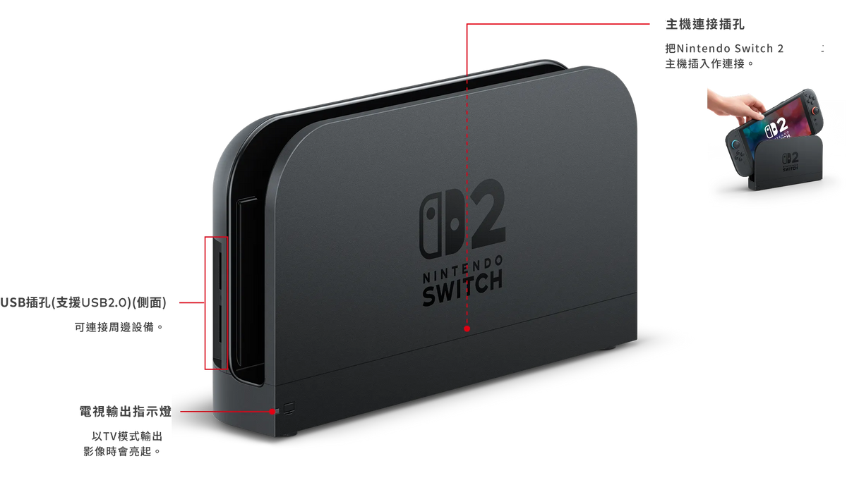 原裝 Switch 2 TV Dock (套裝)-3