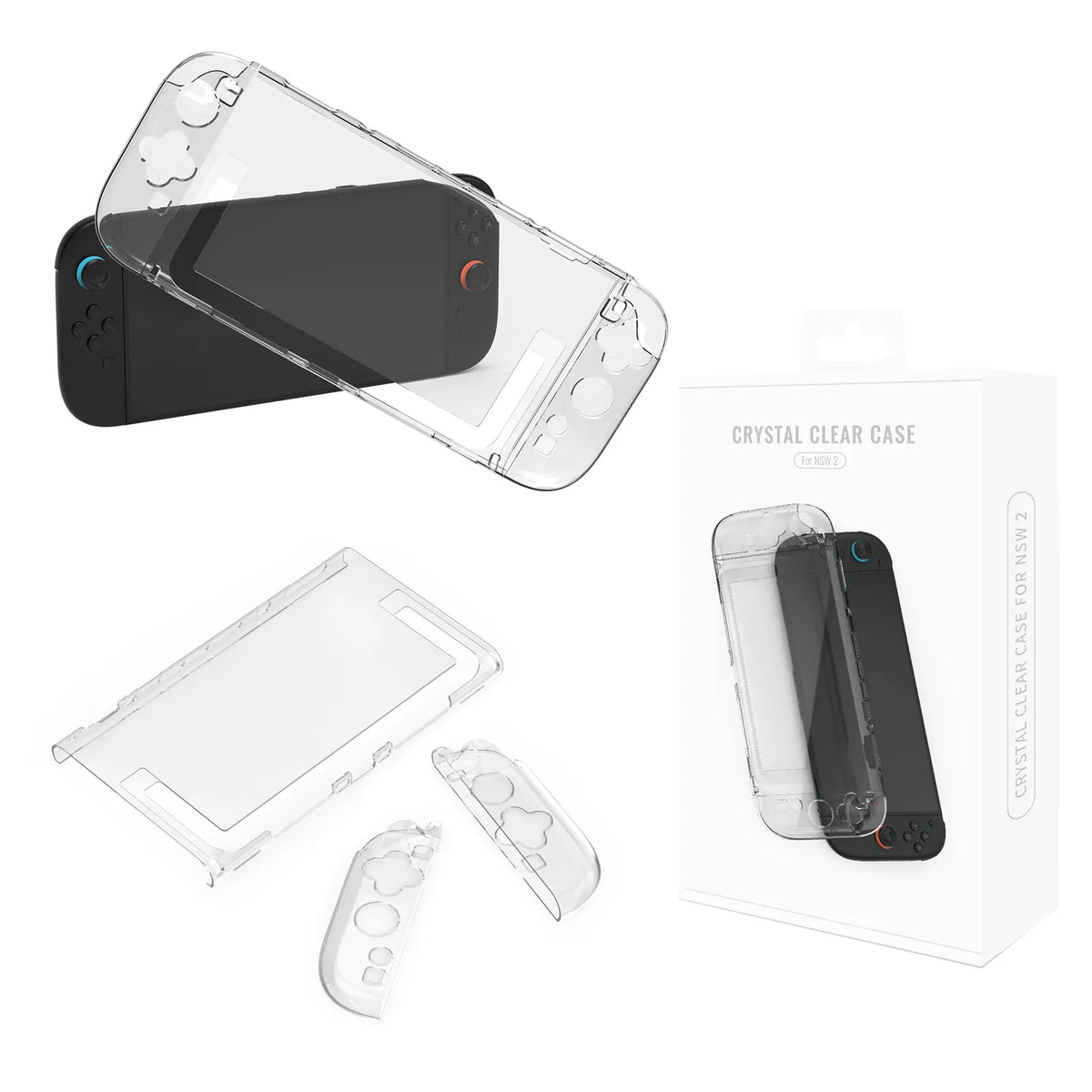 Switch 2 主機 + Joy-con 2 手掣水晶保護殼 (OEM)