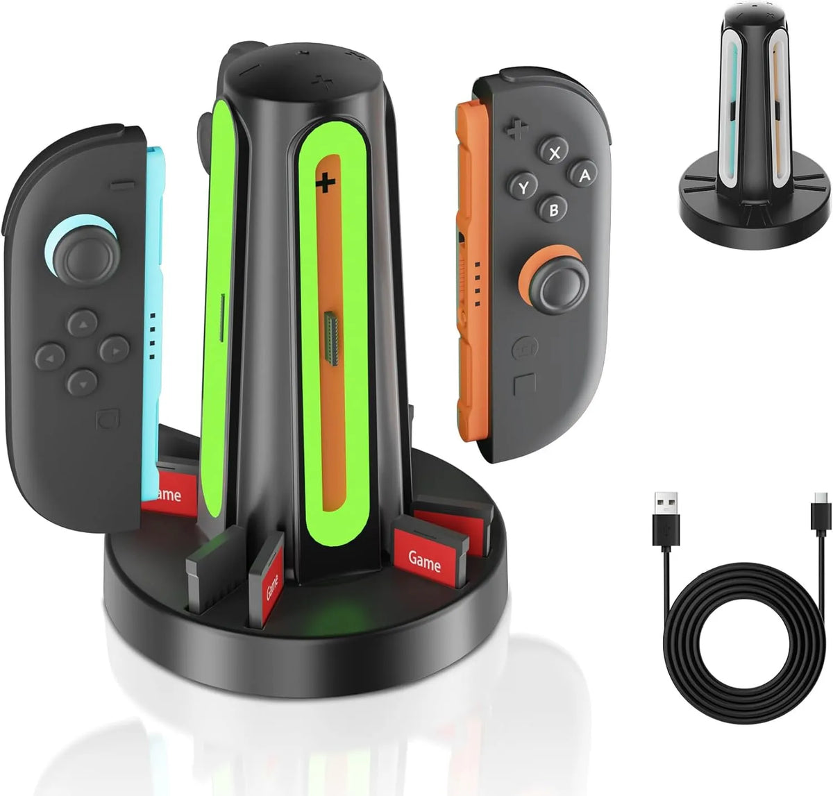 4合1 Joy-Con 2 充電座連遊戲咭收納架 (DOBE)-1