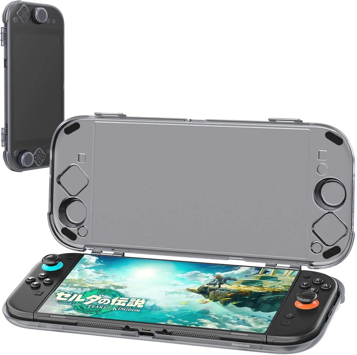 Switch 2 主機貼身硬核保護殼 (透黑)