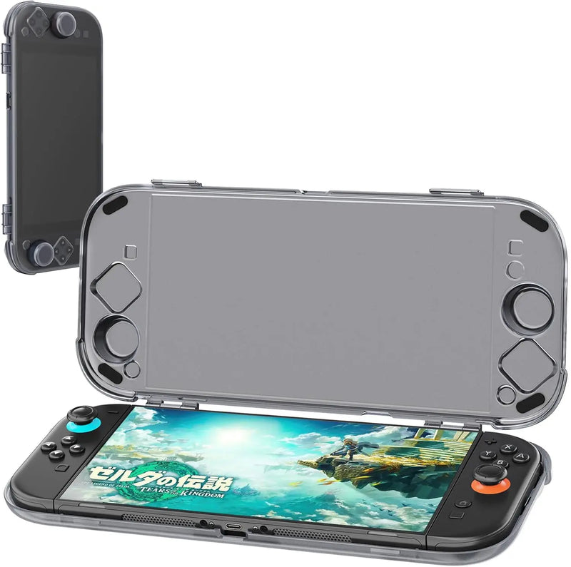 Switch 2 Console Slim Hard Protective Case (Clear Black)-1