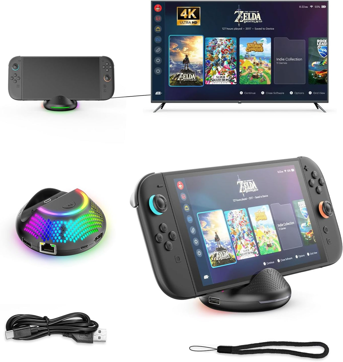 RGB 發光 TV Dock Station (JYS)
