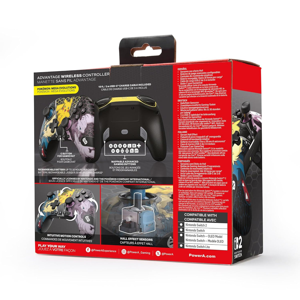 Switch 2 Advantage Wireless Controller (Pokemon: Mega Evolutions, PowerA)-4