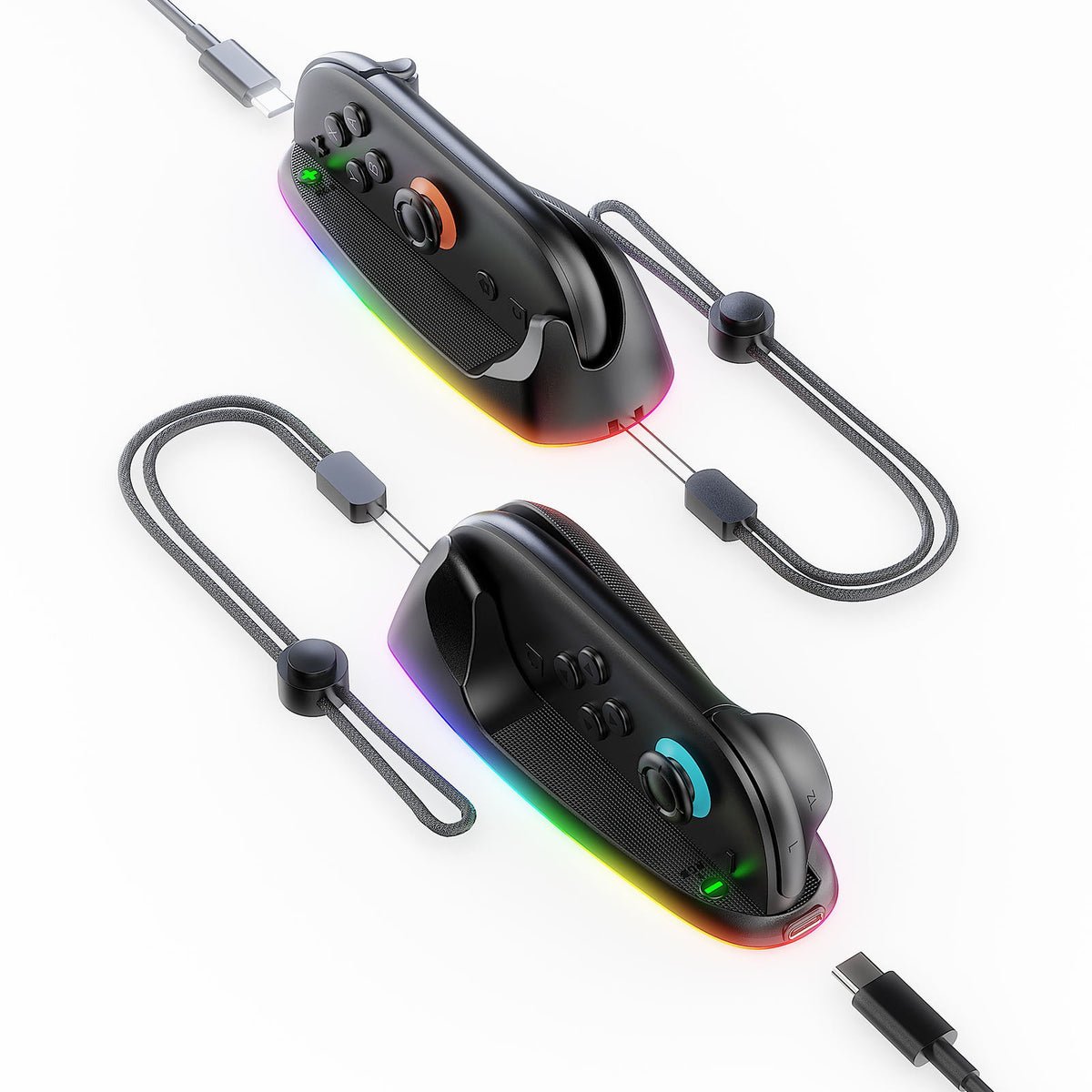 Joy-Con 2 电竞RGB发光连充电鼠标转换器 (黑色, JYS)
