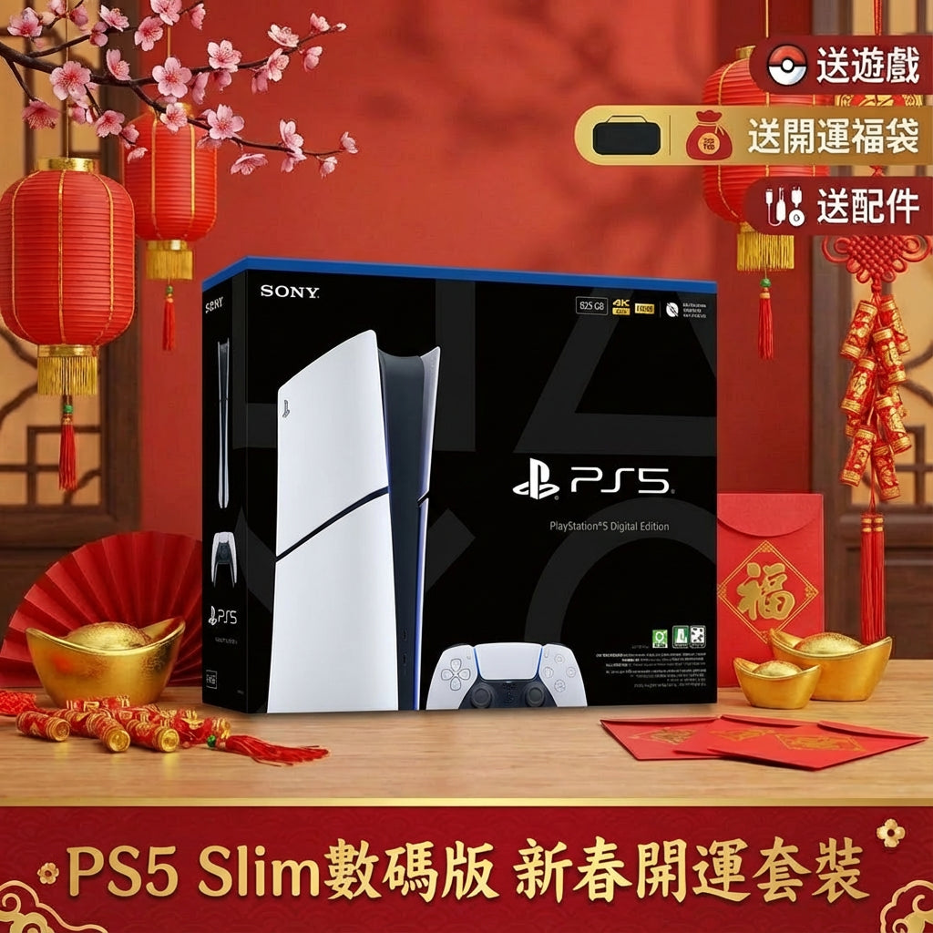 PS5 Slim Digital Console (New Year Bundle)