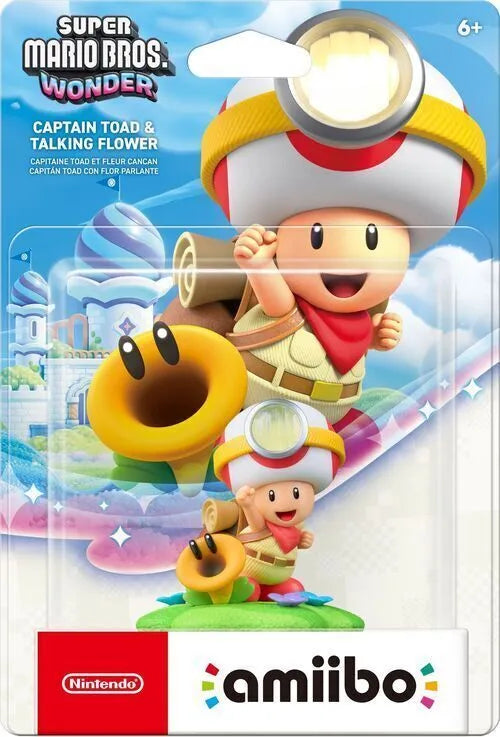 Amiibo Figure: Captain Toad & Talking Flower (Super Mario Bros. Wonder)