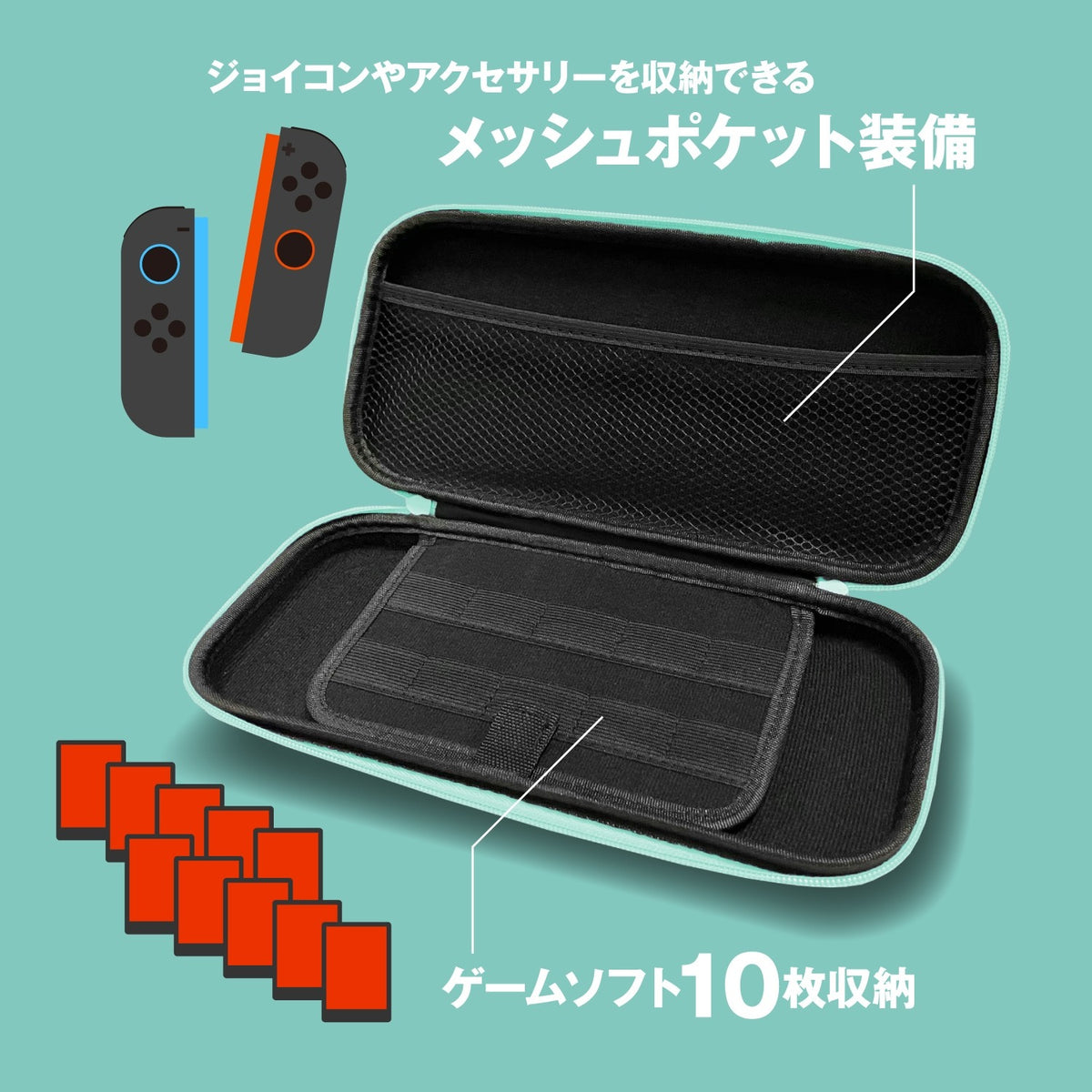 Switch 2 主机薄身硬质保护套 (薄荷绿, ALLONE)-4