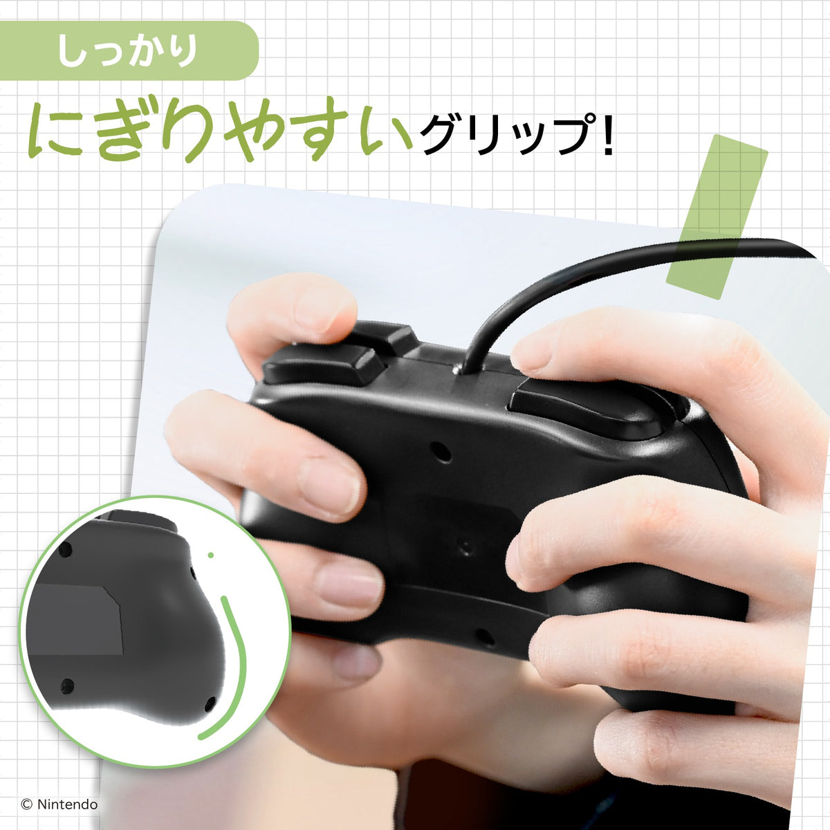 有线迷你手柄 TURBO for Switch 2 (莱姆绿, HORI)-4