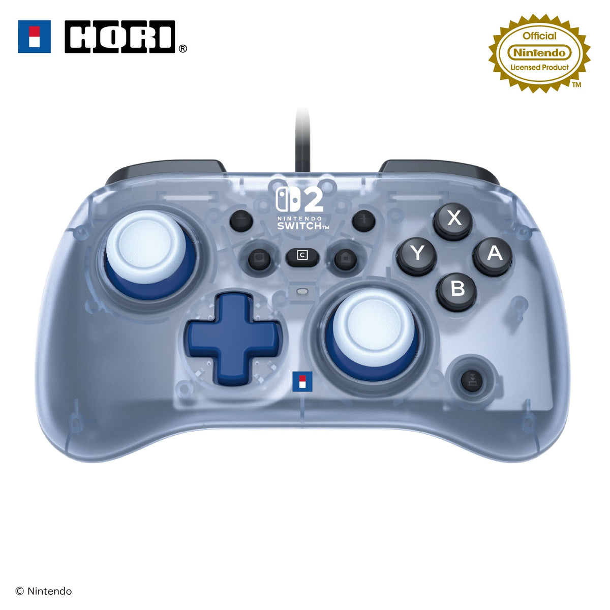 有线迷你手柄 TURBO for Switch 2 (苏打蓝, HORI)
