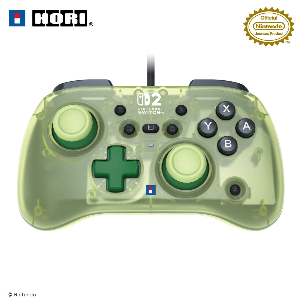 Wired Mini Controller TURBO for Switch 2 (Lime, HORI)