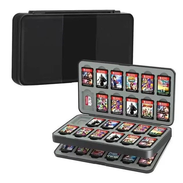 Switch 2 Cartridge + Memory Card Magnetic Storage Case (Black, 80 Slots)