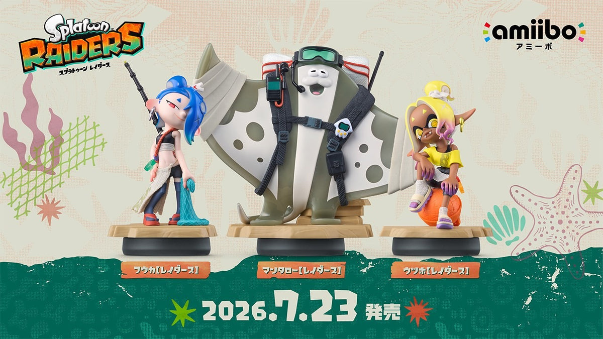 Amiibo Figure: 鱼浆帮3人组- 莎莎 + 曼曼 + 鬼福 (斯普拉遁 涂击队)