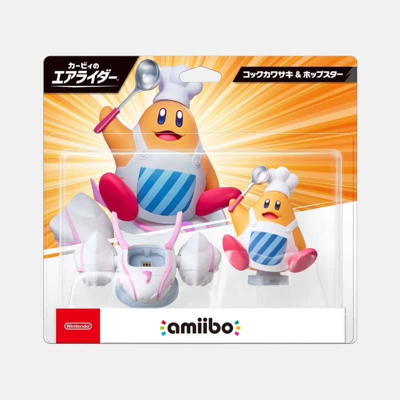 Amiibo Figure: 厨师川崎 + 跳跃之星 (卡比的驭天飞行者)-1