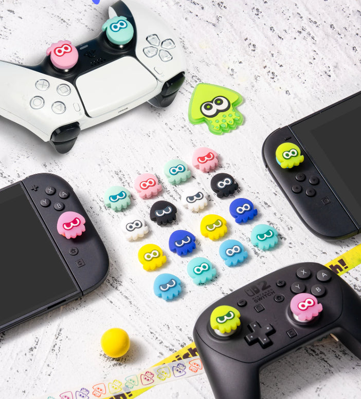 Joy-con 2 手掣類比桿保護帽 (4個裝, Splatoon 漆彈大作戰)