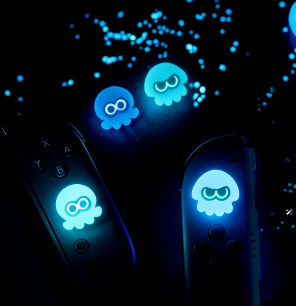 Joy-con 2 手掣類比桿保護帽 (4個裝, Splatoon 漆彈大作戰) [夜光]