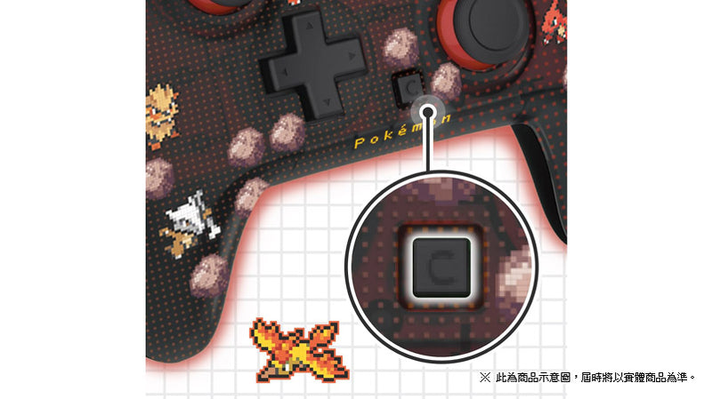 有線控制器 TURBO 青春版 (Pokemon Pixel Art 像素風 紅色, HORI)-7
