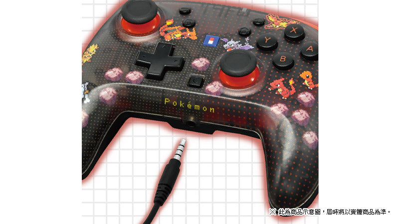 有線控制器 TURBO 青春版 (Pokemon Pixel Art 像素風 紅色, HORI)